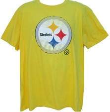 Pittsburgh Steelers Men's Slash Logo Short Sleeve Shirt Yellow