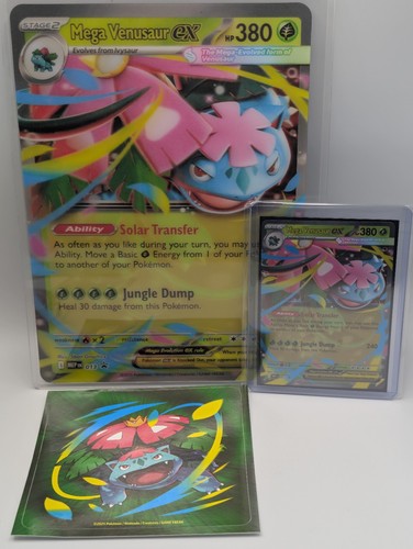 Lotto adesivi mega venusaur - mega, ex