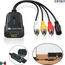 Convertitore da HDMI a RCA 1080P Audio Video Supporta PAL/NTSC per PS3 DVD TV