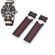 Cinturino in gomma nero 22 mm