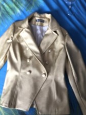 giubbino in ecopelle oro