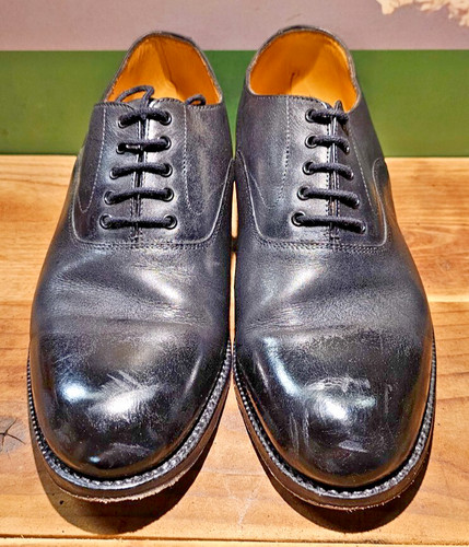 Scarpe oxford nere fatte - scarpe,