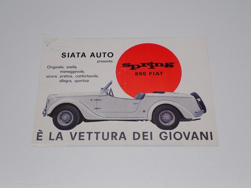 Siata 850 spring fiat depliant - fiat,
