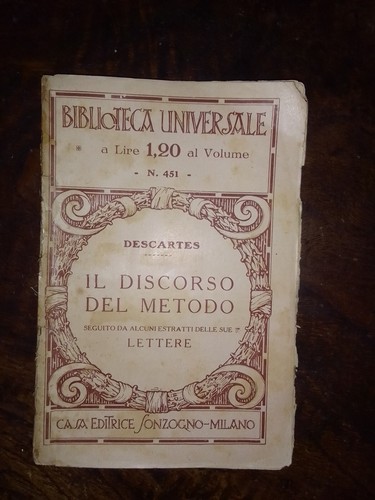 598 discorso del metodo - 598.,
