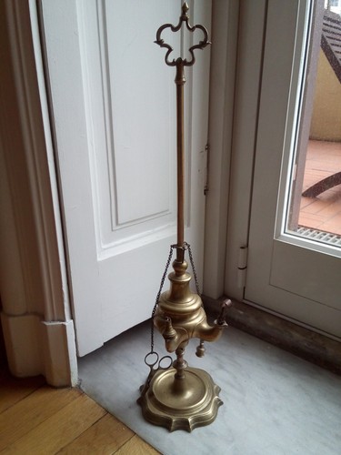 Lucerna ottone antica - ottone, a