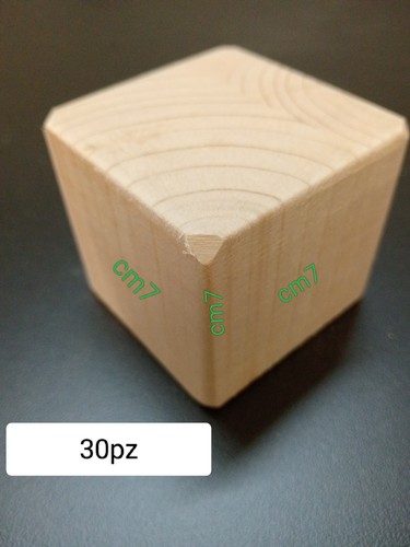 30pz cubi 7x7 legno - 30pz, abete