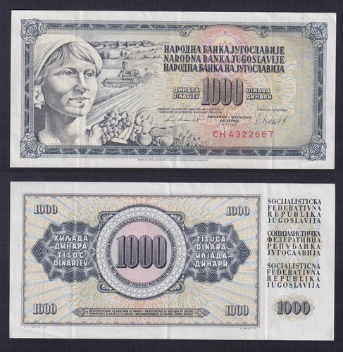Banconota jugoslavia 1000 - banconota,