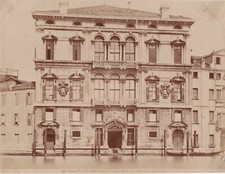  Venezia - Palazzo Balbi ora Guggenheim - Foto grande albumina Ed. Alinari