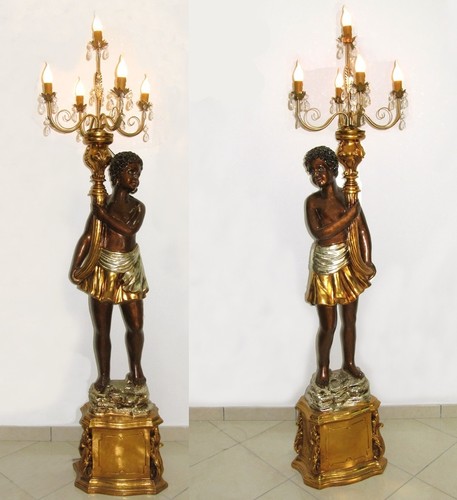 Coppia mori veneziani statue - mori,