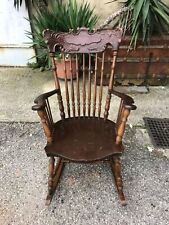 Sedia a dondolo legno vintage prima metà 900