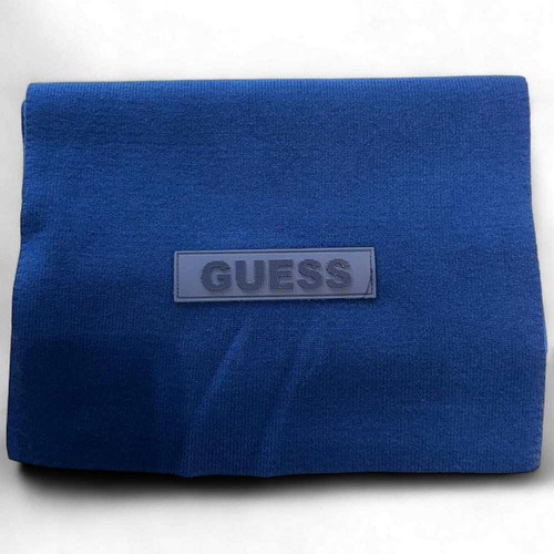 Moda sciarpa guess uomo blu - sciarpa,