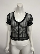 Maglia aperta nera vintage Christian Dior by John Galliano AW1998 M