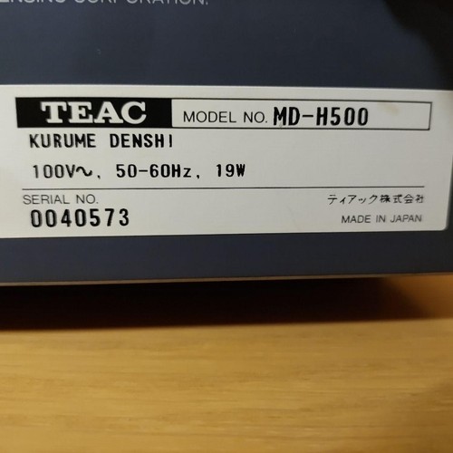 Teac h500 minidisc deck - teac,