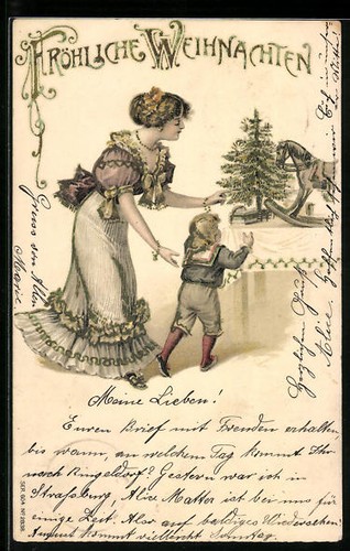 Cartolina rilievo donna - cartolina,