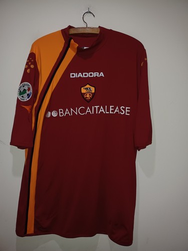 Roma rare match worn shirt - match,