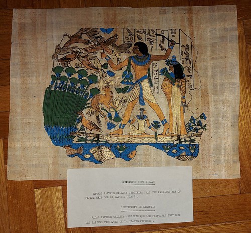 Dipinto papiro sul - papiro:,