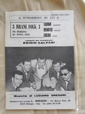 EGIDIO CALVANI "3 BRANI FOLK CON DITEGGIATURA PER CHITARRA SOLISTA" - ED. GREGOR