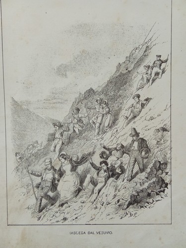 Antica stampa napoli - stampa, 1850