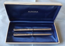 Aurora Auretta Lusso Chrome penna stilografica e penna a sfera confezione origin