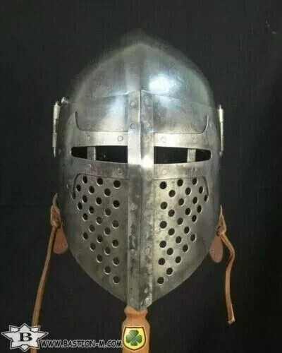 Elmetto medievale barbuta - elmetto,