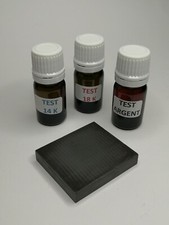 Kit 3 test réactif or 14 18 K