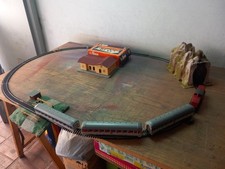 CONVOGLIO DB LIMA H0 LOCOMOTIVA CARROZZE GALLERIA STAZIONE P/LIVELLO E BINARI