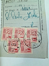 1945  VENDITA AL MINUTO  5X20 Cent  PASSATI PER POSTA - DEPOSITI ATTI GIUDIZIARI