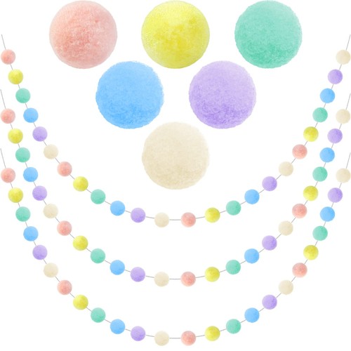 Ghirlanda pom pastello - pom,