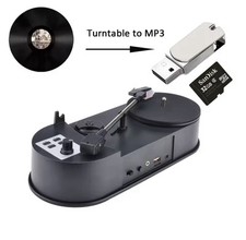 Convertitore per giradischi fonografo portatile 33/45 giri/min con Altoparlante