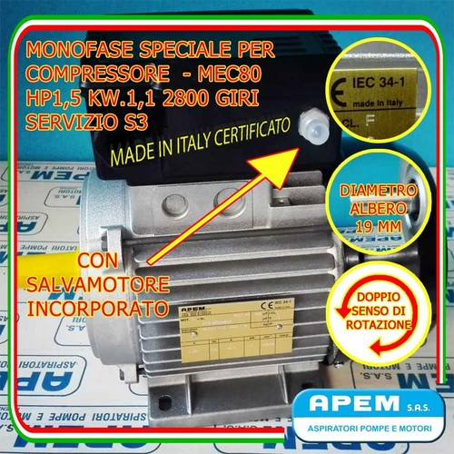 Motore elettrico monofase - motore,