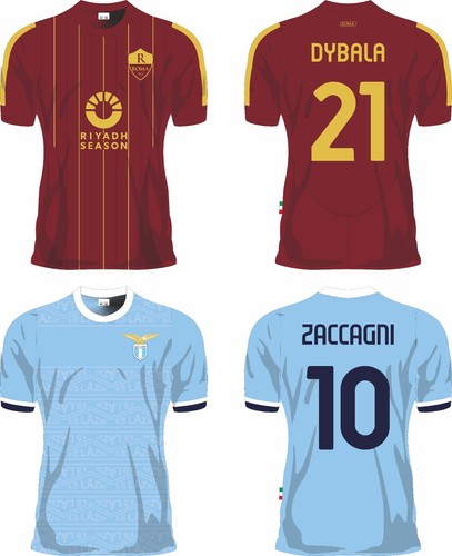 Maglie roma 1 - 1, lazio