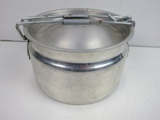 vecchio PORTAPRANZO in alluminio da operaio GAVETTA GAVETTINO vintage lavoro 2