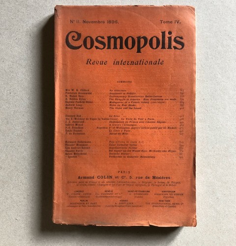Cosmopolis revue - cosmopolis,