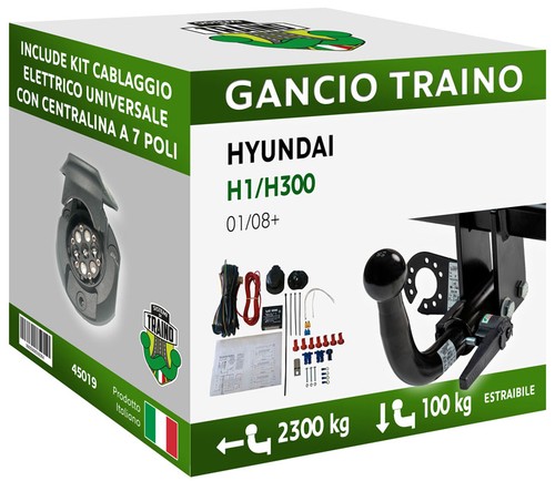 Gancio orizzontale estraibile - gancio,