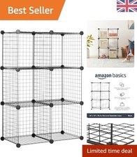 Massimizza Spazio con 6 Ripiani Portaoggetti Nero ad Incastro - Facile Montaggio