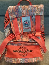 ZAINO INVICTA  WORLD CUP  ARANCIONE MULTICOLOR VINTAGE ANNI 80 90 U400