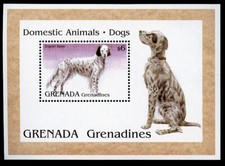 ENGLISH SETTER DOG POSTAGE STAMP MINI SHEET - Grenada Grenadines - 1995 "Mint"