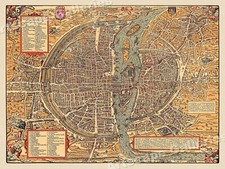 1575 Parigi Francia Mappa