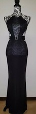 Sexy abito nero lungo taglia 42 Leg Avenue