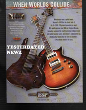 Pubblicità stampata 2004 per chitarre ESP F-400FM ed EC-1000 "Quando il mondo si scontra"
