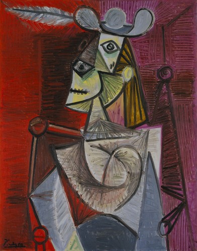 Pablo picasso donna in - -,