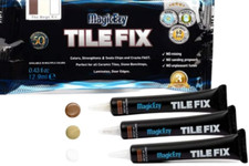 Tile Fix - Kit di riparazione piastrelle in porcellana (kit beige) Fissa piastrelle incrinate