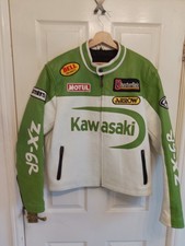 Giacca moto pelle kawasaki - giacca,