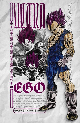 Poster vegeta ultra ego dragon - vegeta,