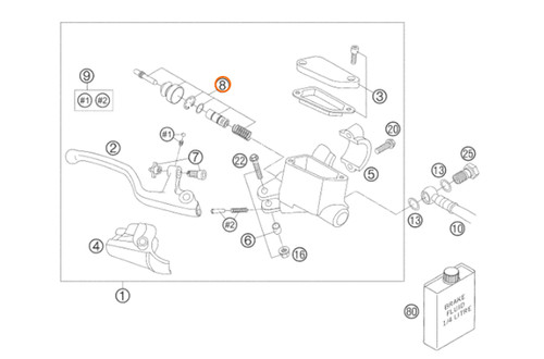 Kit riparazione pompa freno - kit,