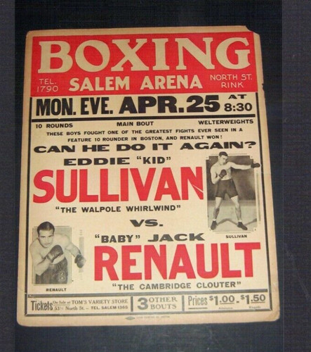 Raro poster boxe 1932 sullivan - poster,