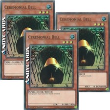 3x CEREMONIAL BELL (Campana Cerimoniale) • Super R • AC18 EN001 • YUGIOH!