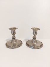 Candelabri Porta Candele In Peltro D'epoca