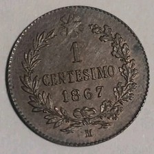 1 CENTESIMO 1867 MILANO MONETA