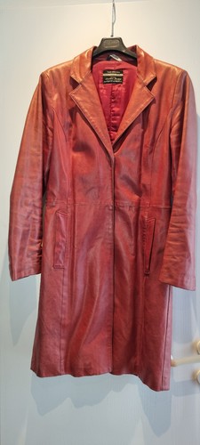 Cappotto pelle rossa 42 - cappotto,